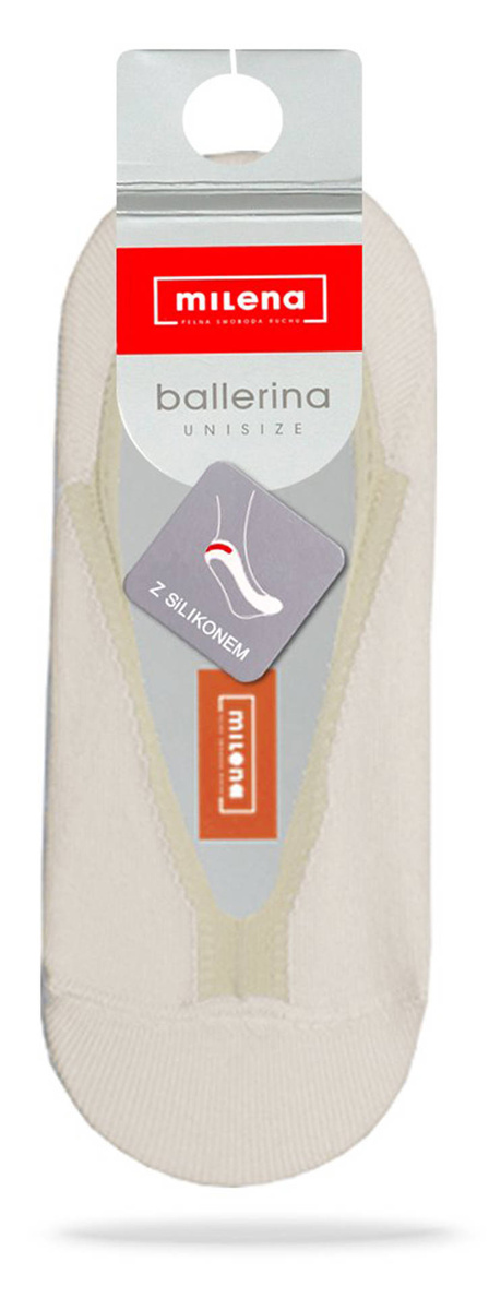 stopki BALLERINKI bawełniane z silikonem na pięcie 491 Milena