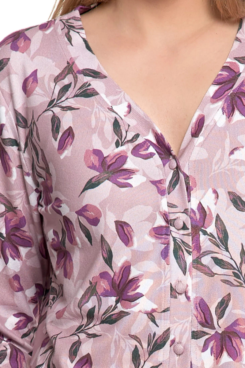 Women's pajamas with long sleeves and wide legs