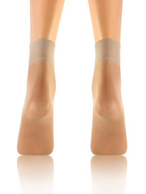 Sesto Senso Damen Skarpetki Rajstopowe Emi – Hochwertige, Strapazierfähige Strumpfsocken, Poliamid & Elastan, Komfortabler Bund, Ohne Verstärkung, Ideal für Offene Schuhe, One Size, Beige & Schwarz, 2er Pack