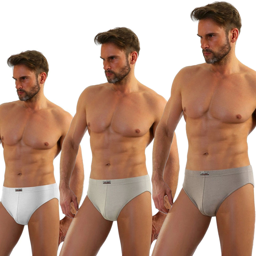 Slips SM01 Beige und Weiß