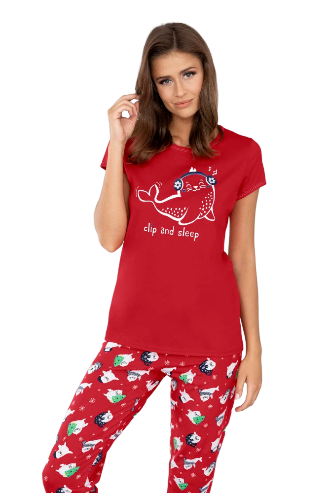 Damska piżama świąteczna z bawełny Kasjana Italian Fashion