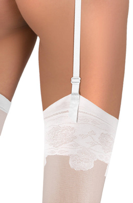 Sesto Senso Damen Pończochy PDP 03 – Elegante Halbmatte Strümpfe, Elastisches Material, Komfortabel, 20 DEN, Weiß, Ideal für Büro und Romantische Anlässe, Hochwertiger Poliamid-Elastan-Mix, Ohne Muster