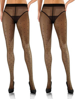 Damenstrumpfhose Funny R065 Grau Gepunktet