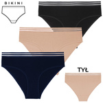 Bawełnianie figi damskie bikini S-2XL 6-pak