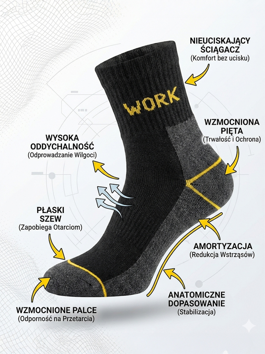 Arbeitssocken Work 3/4 Kurz