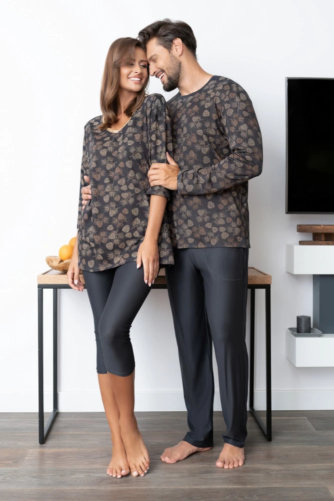 Piżama męska długi rękaw długa nogawka PINUS Italian Fashion