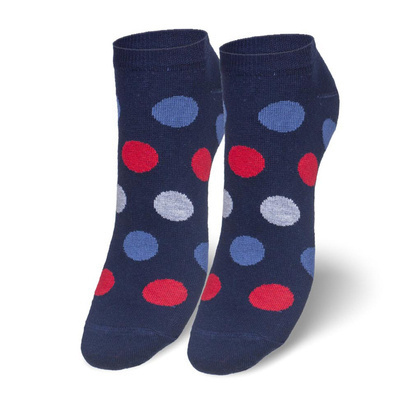 Șosete scurte damă Stopki Wzorzyste 146 bleumarin, albastru