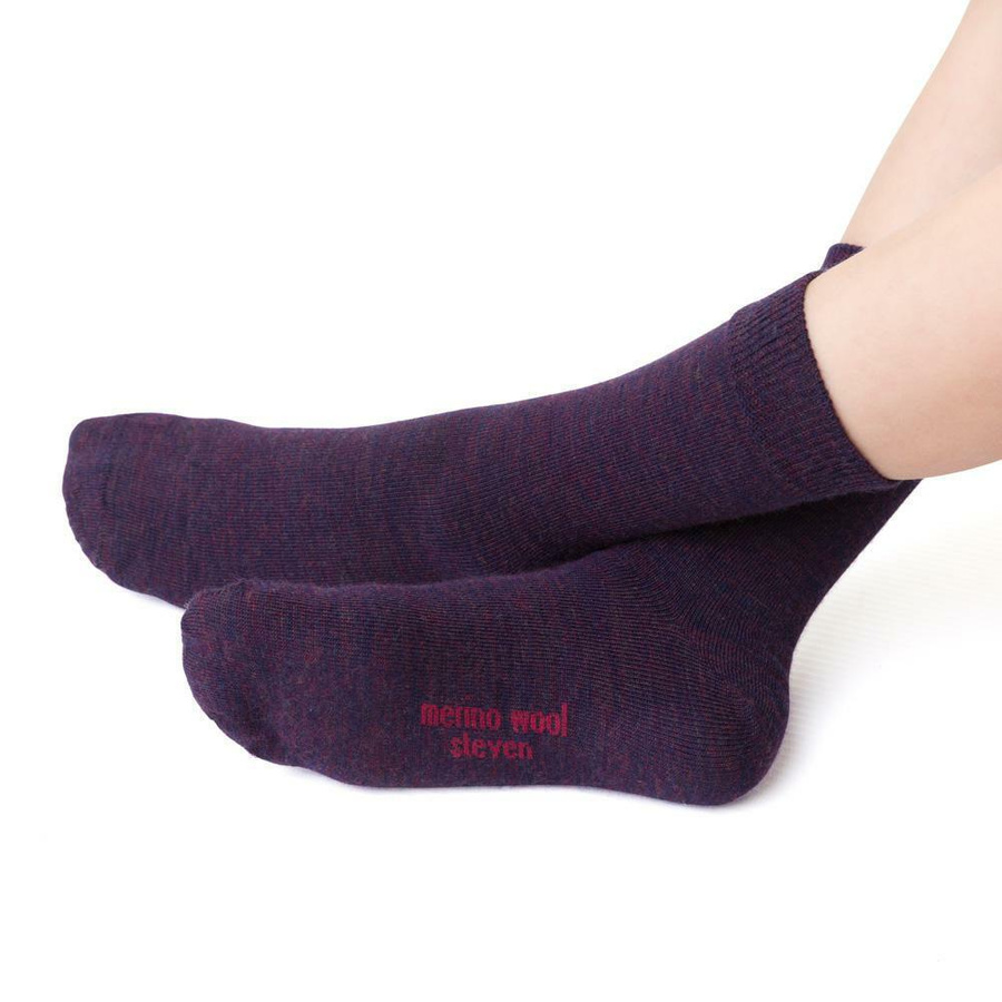 Skarpetki z wełny merino art. 130 GC005 czerwień Steven