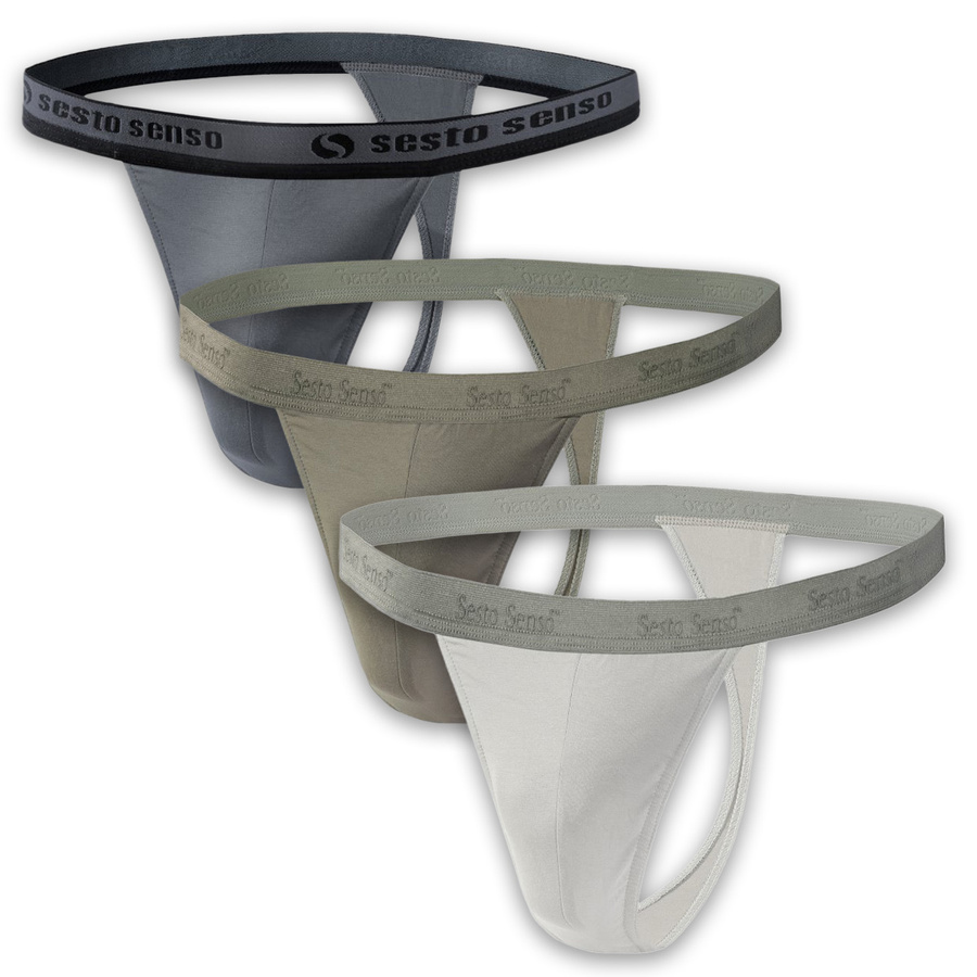3x Stringi męskie z delikatnego MICROMODALU COMIX Sesto Senso