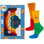 Damen-/Herren-Socken in Geschenkbox Rainbow