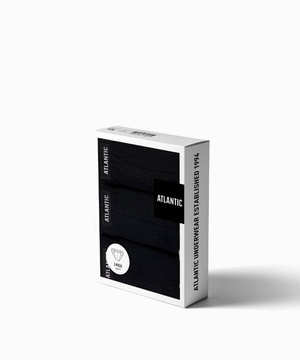 Atlantic Herren Slips 3er Pack – Sportlicher Baumwoll-Slip, Bequeme Unterwäsche für Männer, 100% Baumwolle, Schwarz | Grau | Weiß, Klassische Kollektion, Ohne Muster, Innenbund, Komfortabel und Atmungsaktiv