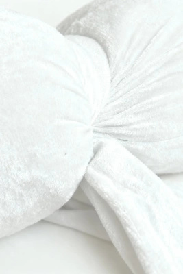 S BOW LARGE VELVET WHITE
