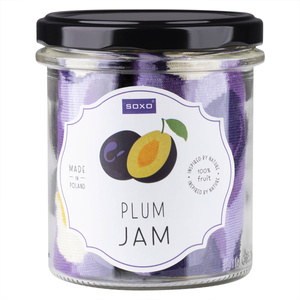 Skarpetki damskie różowe SOXO GOOD STUFF zabawny plum jam w słoiku 