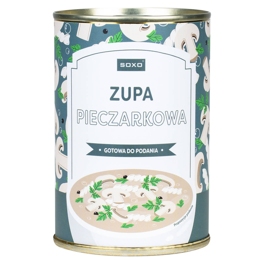 Kolorowe Męskie | Damskie Skarpetki SOXO GOOD STUFF zupa pieczarkowa w puszce + przepis Unisex
