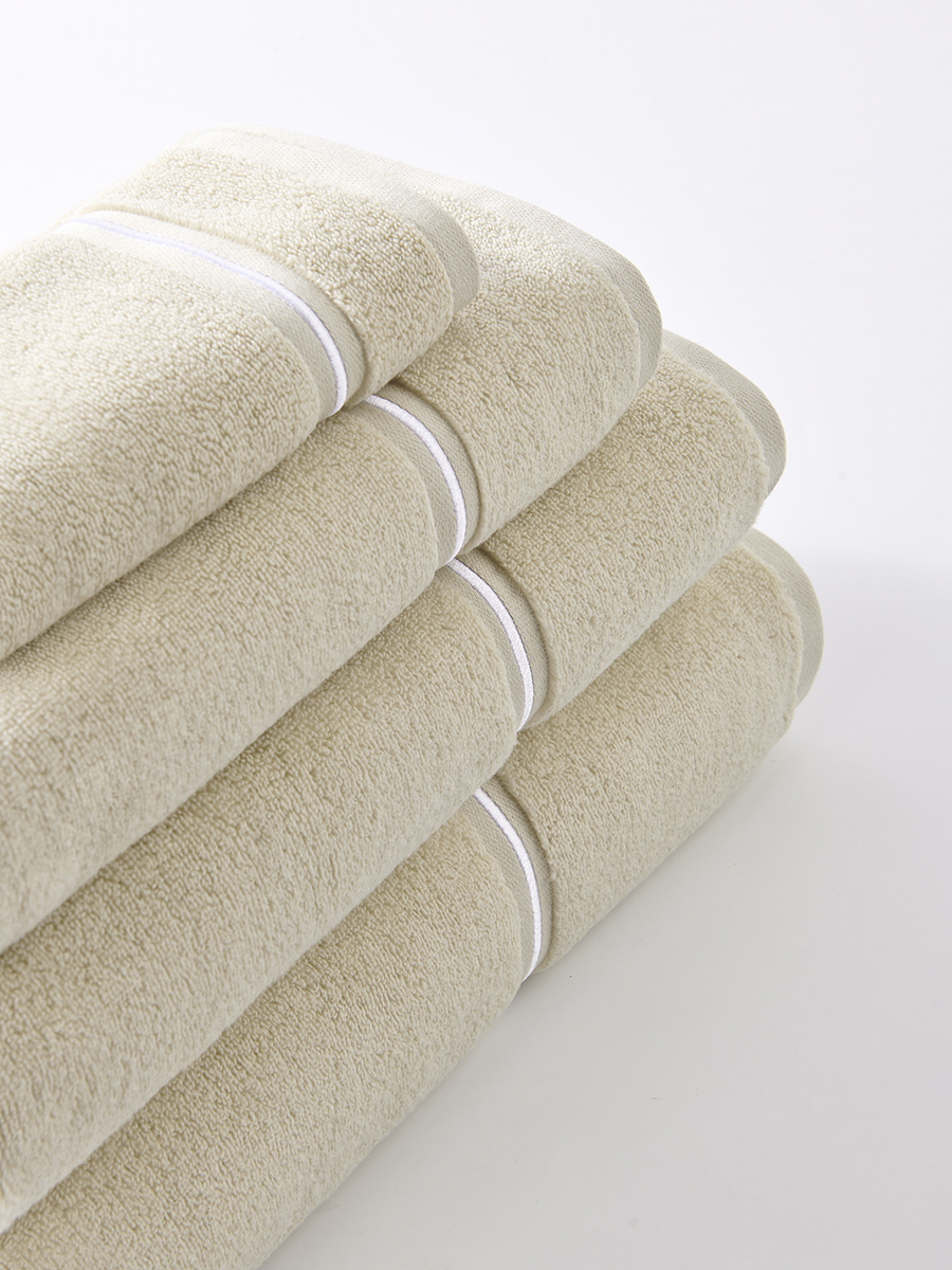S TOWEL 100*150 LIBRE BEIGE+WHITE BIZA