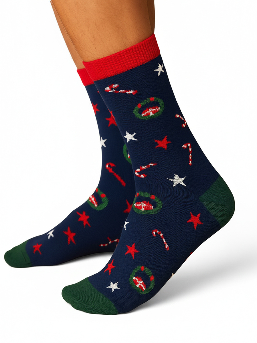 Herrensocken Weihnachtskollektion Blau