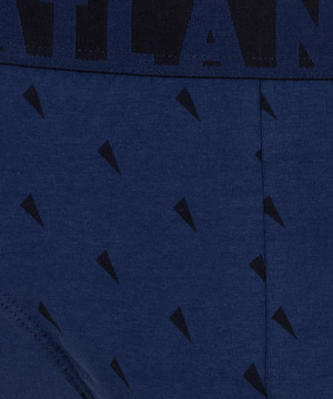 Atlantic Herren Sport Slips – Bequeme Unterwäsche aus Baumwolle, 3er Pack mit Print, Farben: Rot, Marineblau, Blau, Elastischer Bund, Für Sportliche Aktivitäten, Größe: M-XL