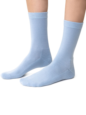 Half terry merino wool socks blue