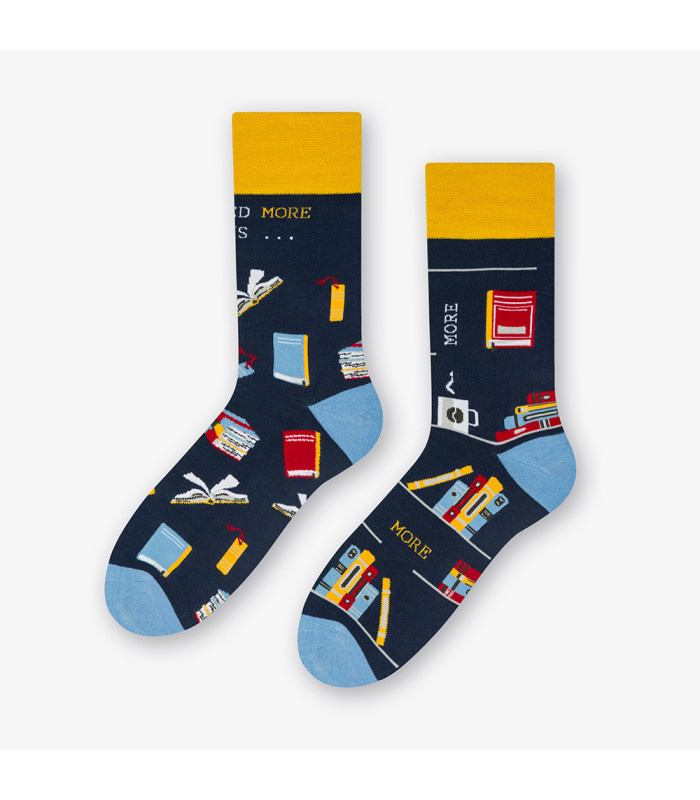 Damen/Herren Bunte Socken Denim Bücher Mehr Mode