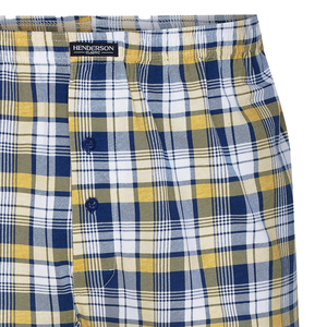 Henderson Herren Boxershorts Classic – 100% Baumwolle, Komfortabler Schnitt, Elastischer Bund, Knopfleiste, Geometrisches Muster, Vielseitige Farben, Herbst/Winter Kollektion, Grau, Größe: K318, 4er Pack