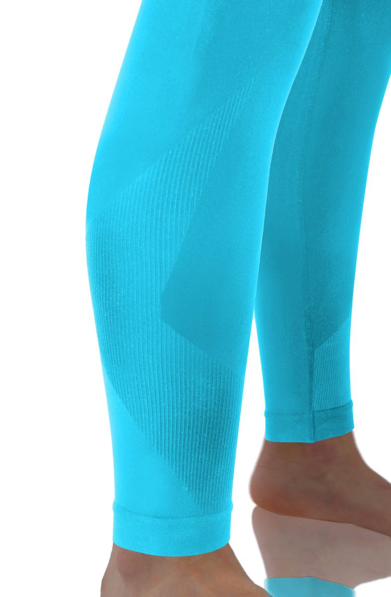 Sesto Senso Herren Thermoaktive Lange Unterhose CL42 – Atmungsaktive Nahtlose Funktionsunterwäsche, Antiallergisch, Bakteriostatisch, Ideal für Winteraktivitäten, Blau/Türkis, Poliamid-Elasthan-Mix