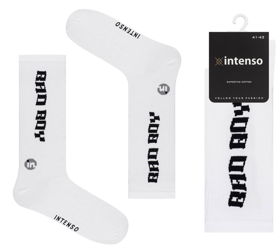Super Retro Socken mit Aufschriften für ihn Bad Boy