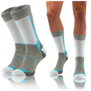 Șosete de lână Trekking Winter Gri Multicolor