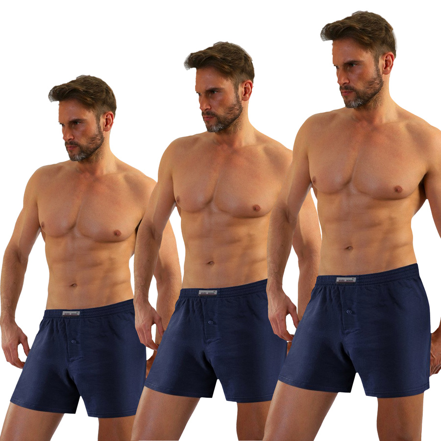 3er-Pack Classic loose cotton PANTHER Herren-Boxershorts Sesto Senso