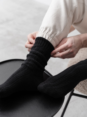 Wollsocken Art. 085 Schwarz