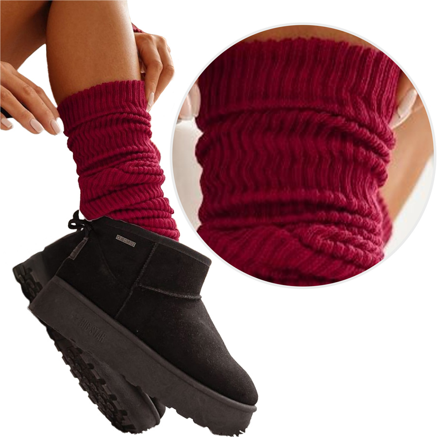 Gestrickte gerippte Leggings für Frauen 1528