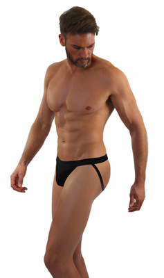 Herren-Slip Jockstrap Schwarz