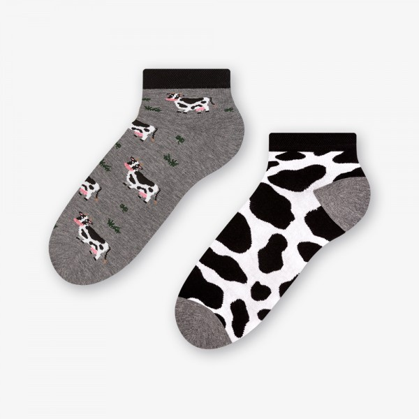 Damen/Herren farbige Socken Cow grey Mehr Mode