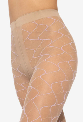 Mosaik gemusterte Strumpfhose 20 Den