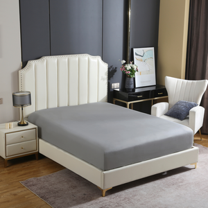 Spannbettlaken Satyn Grau