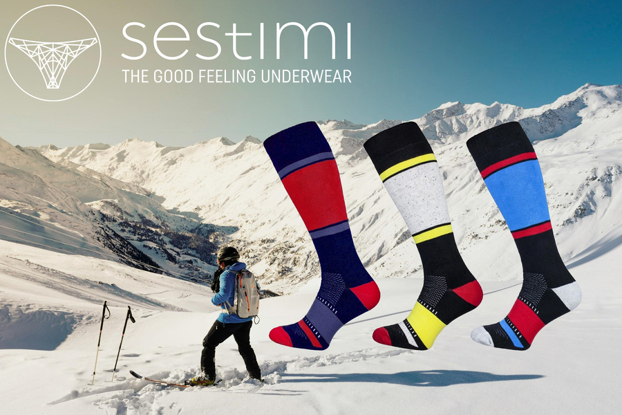 Ski Socken Serie 9112 Mehrfarbig
