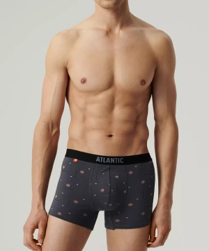 Herren-Boxershorts 3MH-211 Grau/Grün/Schwarz