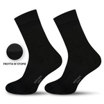 Halbe Frotteesocken aus Merinowolle Kunst. 130 BW003 schwarz