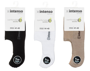 unsichtbare Bambusfasersocken für Mokassins mit Silikon 1900 Intenso