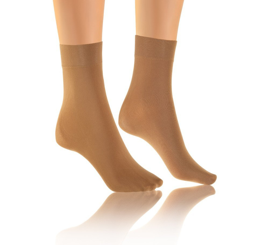 Damen-Kniestrümpfe Eva Beige