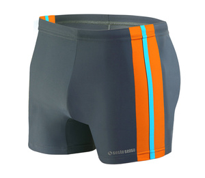 Badeboxer Herrenserie Grau Orange