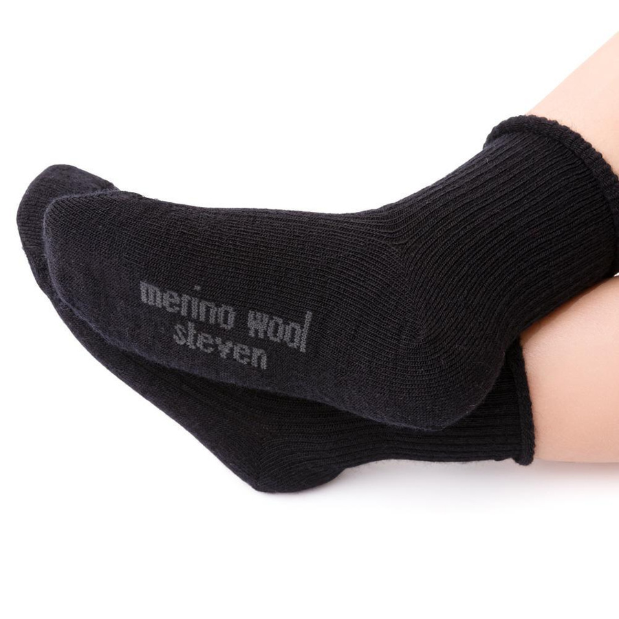 Kindersocken Merino-Kollektion Schwarz