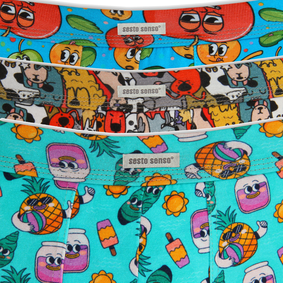 Herren-Boxershorts Funny 09 Mehrfarbig