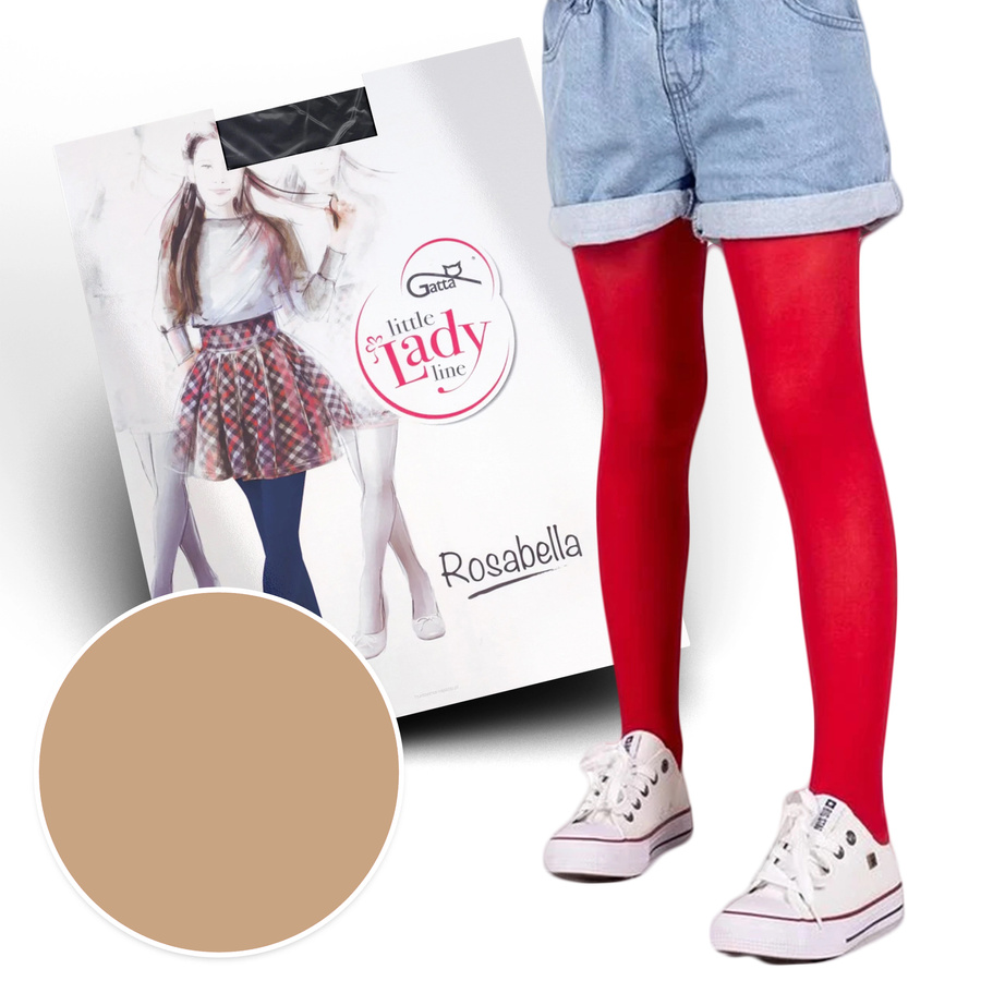 Rajstopy dziewczęce dziecięce gładkie z mikrofibry 60 DEN Rosabella Gatta