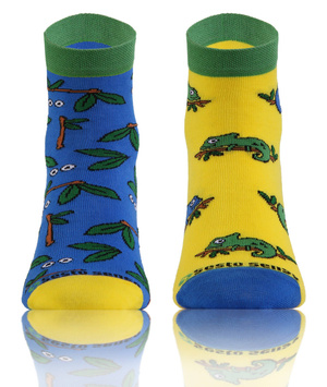 Kolorowe śmieszne ZAKOSTKI SKARPETY FINEST Sesto Senso