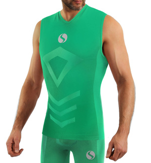 Ärmelloses Herrenunterhemd Thermo Active Grün