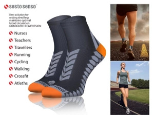 Bawełniane oddychające bezszwowe SKARPETY SPORTOWE SPORT SOCKS Sesto Senso 