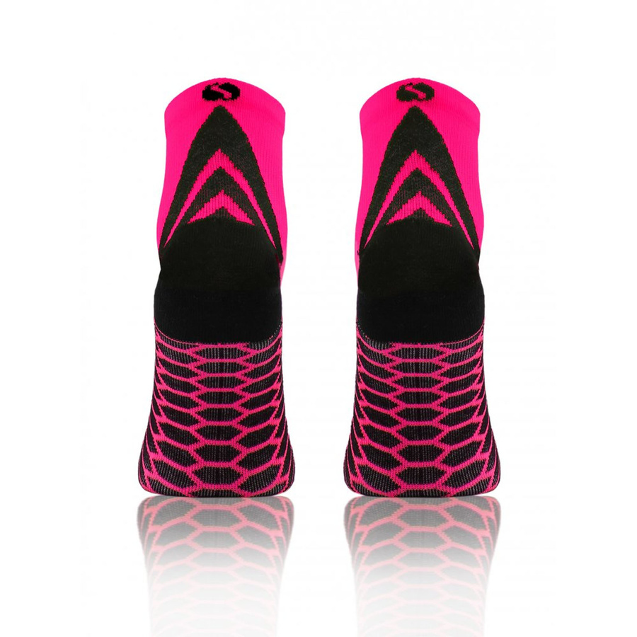 Sesto Senso Sport Kompressionssocken – Atmungsaktiv, Nahtlos, Anatomic Passform, Feuchtigkeitsregulierend, Kurz, Poliamid-Elastan, Für Laufen, Rosa, Unisex