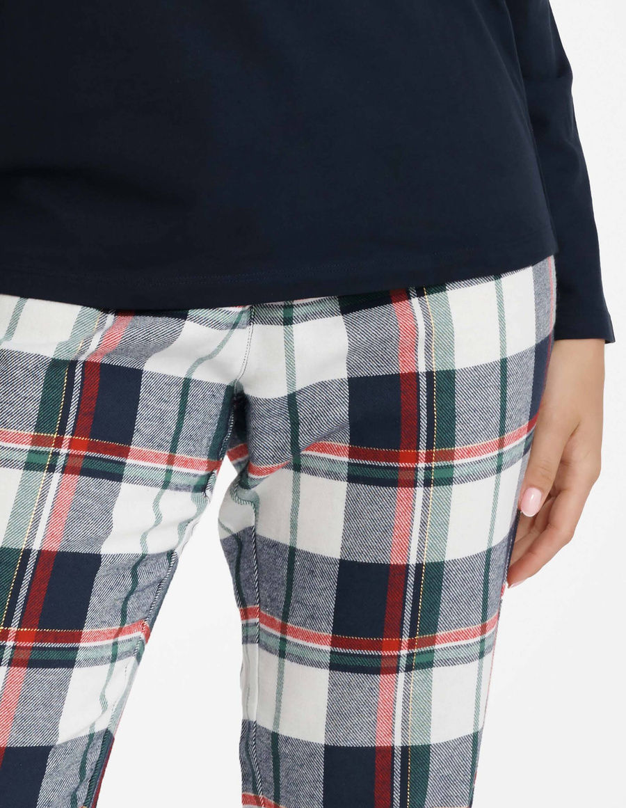 Henderson Damen Pyjama Goldy – Weihnachtskollektion, 100% Baumwolle, Langarm, Lange Hose, Klassisches Design, Mehrfarbig, Gemütlich und Atmungsaktiv für Winterabende