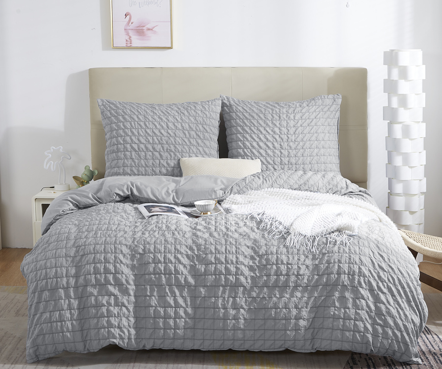 Bettwäsche Creasy Grau