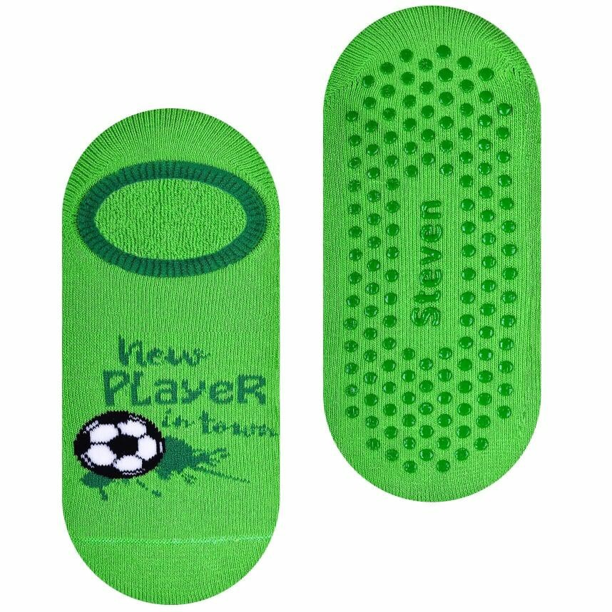 Füße aus Frottee mit Abs-Kunststoff. 134 XF021 grün